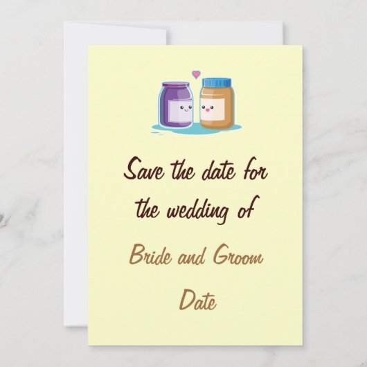 Peanut Butter en Jelly Save The Date (Achterkant)