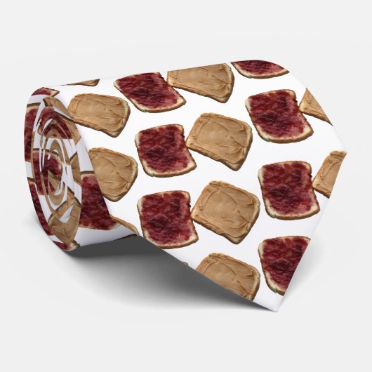 Peanut Butter en Jelly stropdas! Stropdas (Opgerold)