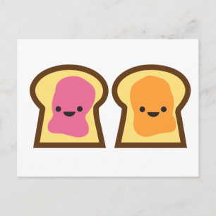 Peanut Butter en Jelly Toast Friends Briefkaart