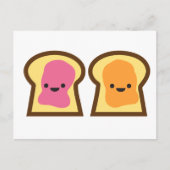 Peanut Butter en Jelly Toast Friends Briefkaart (Voorkant)