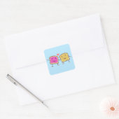 Peanut Butter en Jelly Vierkante Sticker (Envelop)