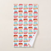 Peanut Butter en Jelly Waterverf Pattern Bad Handdoek (Handdoek)