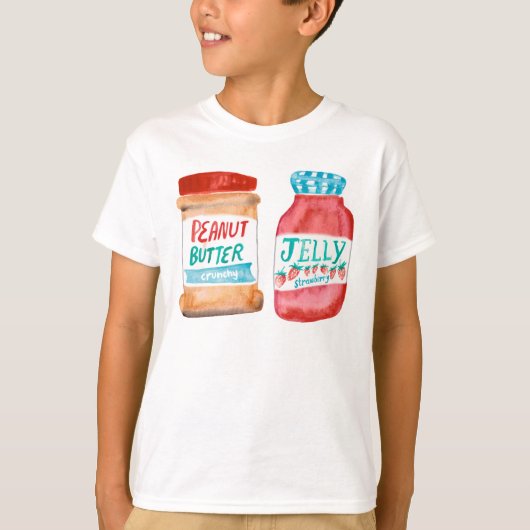 Peanut Butter en Jelly Waterverf T-shirt (Voorkant)