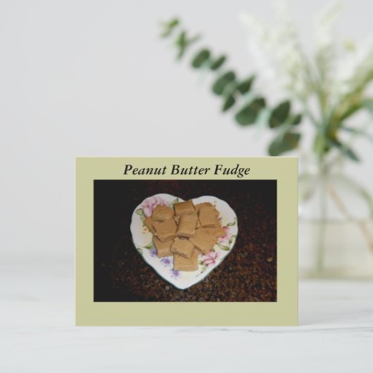 Peanut Butter Fudge Recipcard Briefkaart (Staand voorkant)