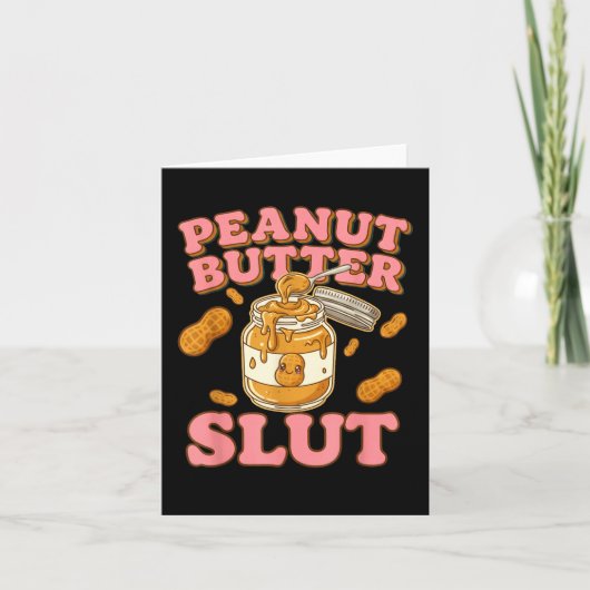 Peanut Butter Funny Peanut Butter Lovers Apparel Kaart (Voorkant)