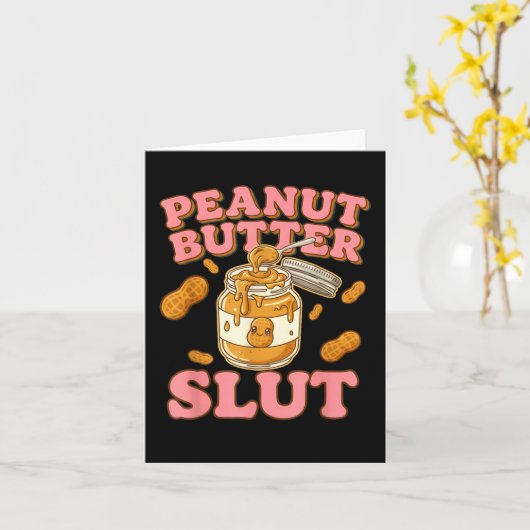 Peanut Butter Funny Peanut Butter Lovers Apparel Kaart (Gele Bloem)