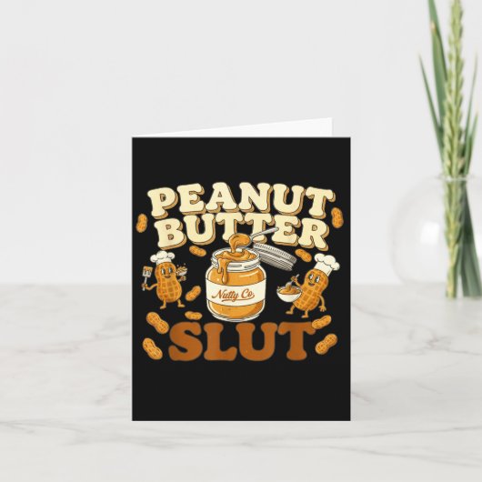 Peanut Butter Funny Peanut Butter Lovers Apparel Kaart (Voorkant)