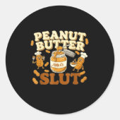Peanut Butter Funny Peanut Butter Lovers Apparel Ronde Sticker (Voorkant)