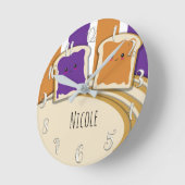 Peanut Butter & Grape Jelly PB&J Aangepast Ronde Klok (Hoek)