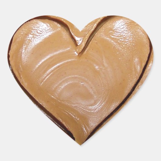 Peanut Butter Heart Hart Sticker (Voorkant)