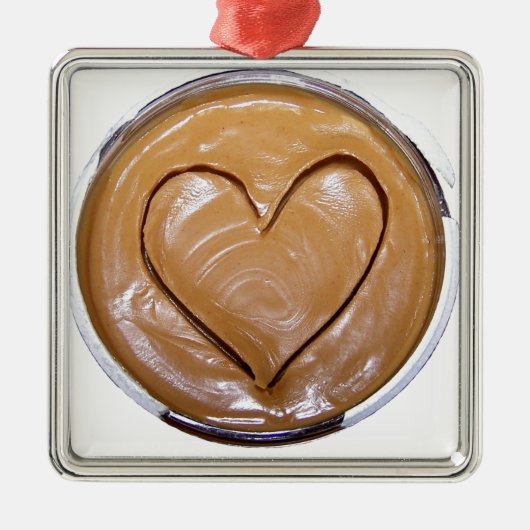 Peanut Butter Heart Metalen Ornament (Voorkant)