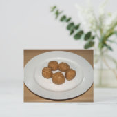 Peanut Butter Honey Oatmeel Balls Recipcard Briefkaart (Staand voorkant)