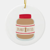 Peanut Butter Jar Keramisch Ornament (Voorkant)