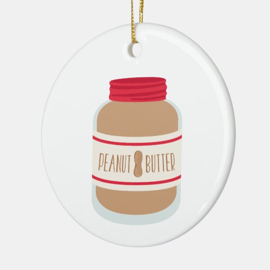 Peanut Butter Jar Keramisch Ornament (Links)