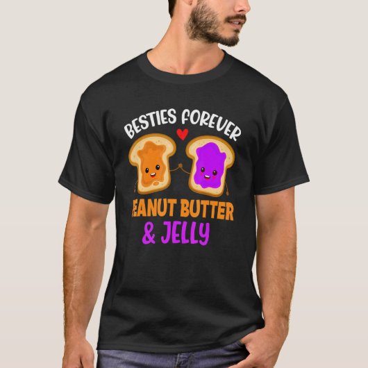 Peanut Butter & Jelly Besties Forever Best Friend T-shirt (Voorkant)