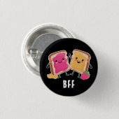 Peanut Butter + Jelly: BFF Funny Ronde Button 3,2 Cm (Voorkant /achterkant)