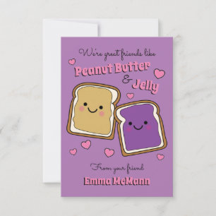 Peanut Butter Jelly Classroom Valentijn PBJ Card Bedankkaart