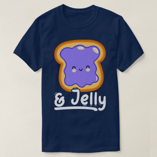Peanut Butter & Jelly Kawaii PB&J Matching Blueber T-shirt (Design voorkant)