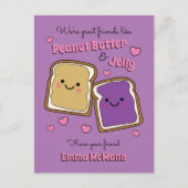 Peanut Butter Jelly Kinder PBJ Valentijn Briefkaar Briefkaart (Voorkant)
