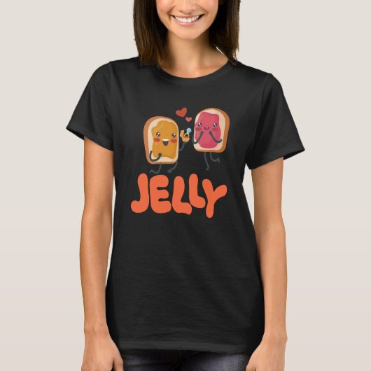 Peanut Butter & Jelly Matching Couple Proposal T-shirt (Voorkant)