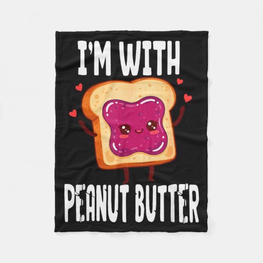 Peanut Butter Jelly Matching Couples Halloween Fun Fleece Deken (Voorkant)