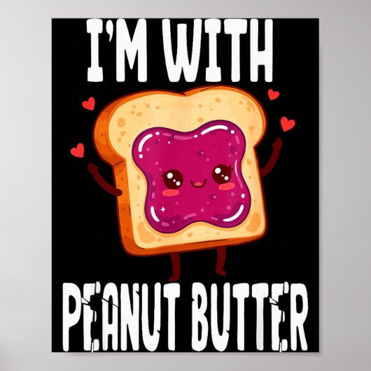 Peanut Butter Jelly Matching Couples Halloween Fun Poster (Voorkant)