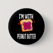 Peanut Butter Jelly Matching Couples Halloween Fun Ronde Button 5,7 Cm (Voorkant)