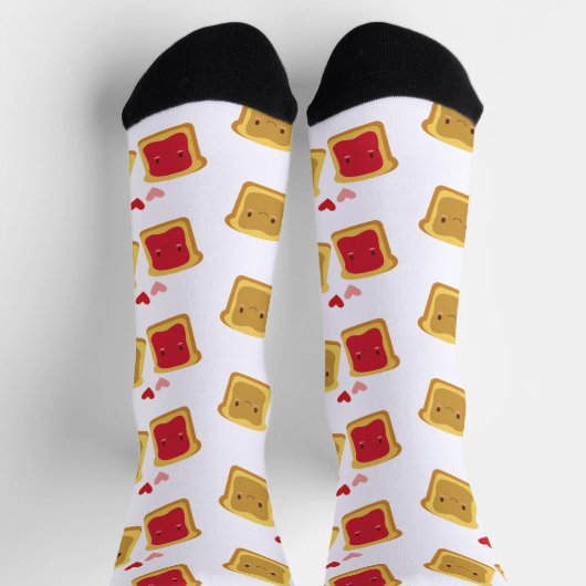 Peanut Butter & Jelly Pattern Socks Sokken (Top)