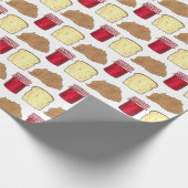 Peanut Butter Jelly Sandwich Bread Lunchtime Food Cadeaupapier (Hoek)