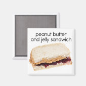 Peanut Butter & Jelly Sandwich-koelkast Magnet (Voorkant / Achterkant)