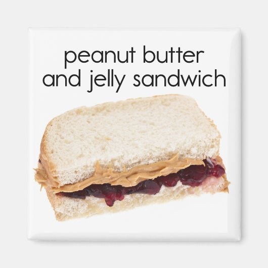 Peanut Butter & Jelly Sandwich-koelkast Magnet (Voorkant)