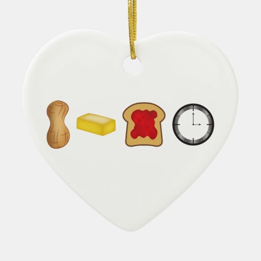 Peanut Butter Jelly Time Horizontal Keramisch Ornament (Voorkant)