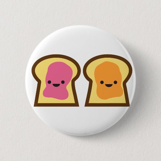 Peanut Butter Jelly Time! Ronde Button 5,7 Cm (Voorkant)