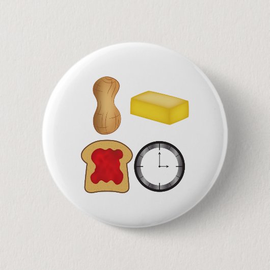Peanut Butter Jelly Time! Ronde Button 5,7 Cm (Voorkant)