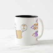 Peanut Butter Jelly Time Tweekleurige Koffiemok (Voorkant rechts)