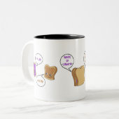 Peanut Butter Jelly Time Tweekleurige Koffiemok (Voorkant links)
