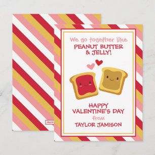 Peanut Butter & Jelly Valentijnsdag Card Briefkaart