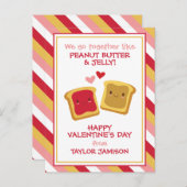 Peanut Butter & Jelly Valentijnsdag Card Briefkaart (Voorkant / Achterkant)