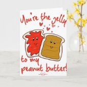 Peanut Butter & Jelly Valentijnsdag Card Kaart (Gele Bloem)