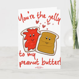 Peanut Butter & Jelly Valentijnsdag Card Kaart