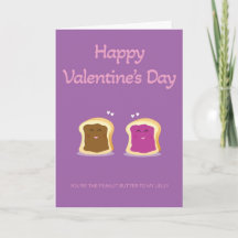 Peanut Butter & Jelly Valentijnsdag Card