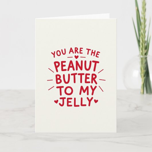 Peanut Butter Jelly Valentine Card Kaart (Voorkant)