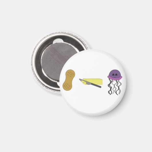 Peanut Butter Jellyfish Magnet (Voorkant / Achterkant)