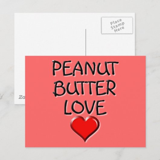 Peanut Butter Love Briefkaart (Voorkant / Achterkant)