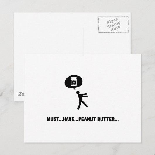 Peanut Butter Lover Briefkaart (Voorkant / Achterkant)