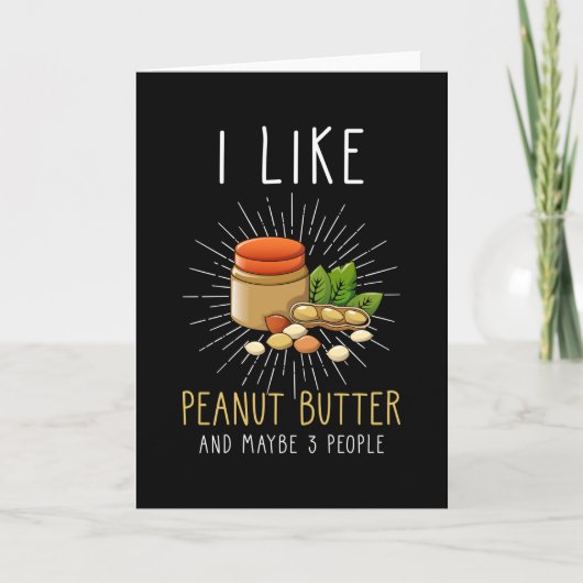 Peanut Butter Lover Gift grappig citaat Kaart (Voorkant)