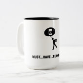 Peanut Butter Lover Tweekleurige Koffiemok (Voorkant links)