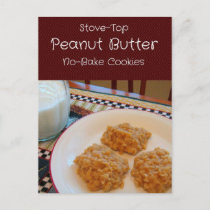 Peanut Butter No-Bake Cookies Recipe Card Briefkaart
