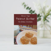 Peanut Butter No-Bake Cookies Recipe Card Briefkaart (Staand voorkant)