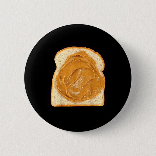 Peanut Butter On Bread Slice Costume Halloween Foo Ronde Button 5,7 Cm (Voorkant)